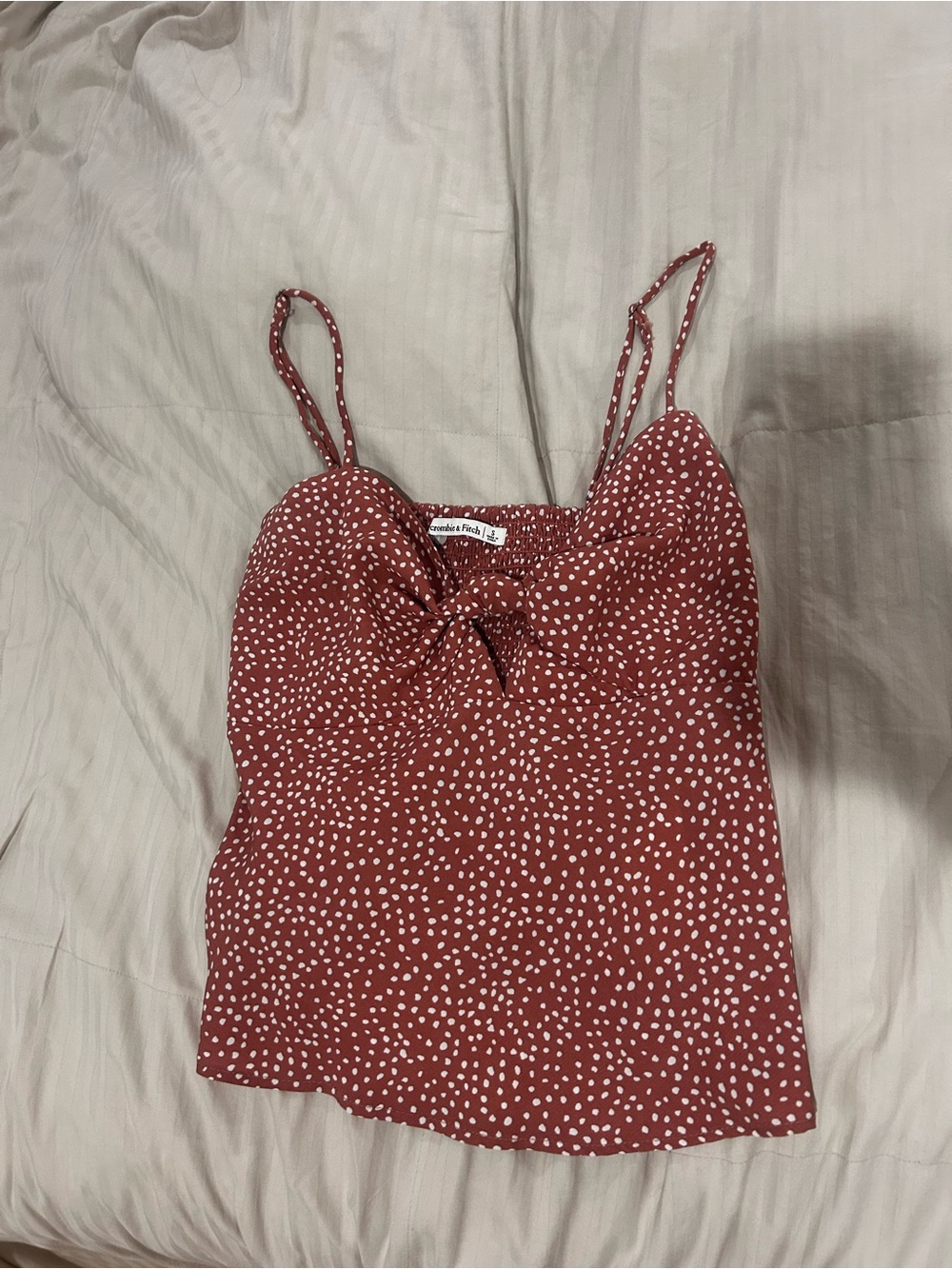 Abercrombie & Fitch Polka Dot Tie-Front Cami